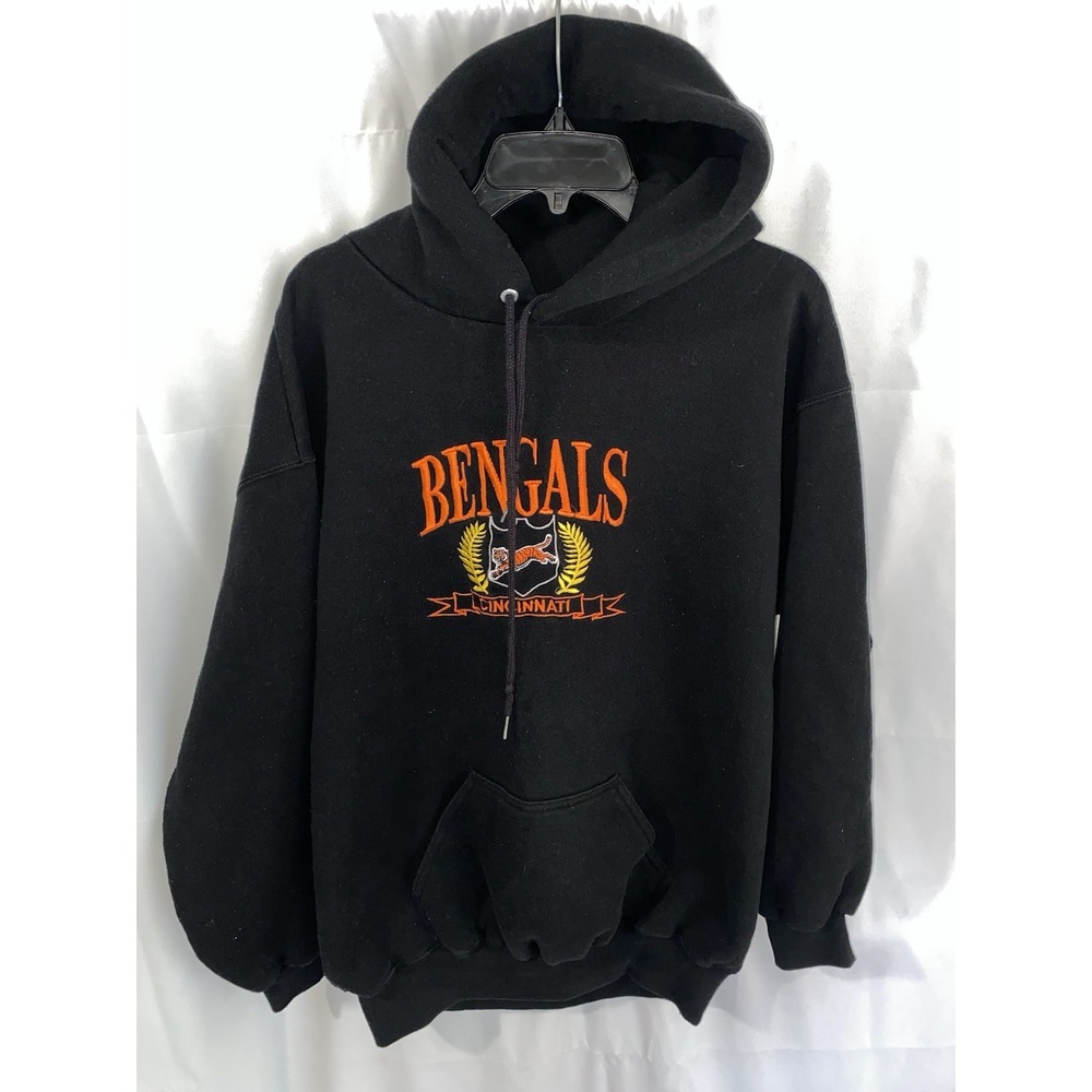Vintage Cincinnati Bengals Hoodie Hooded Sweatshirt XL Logo 7 Made USA 90s